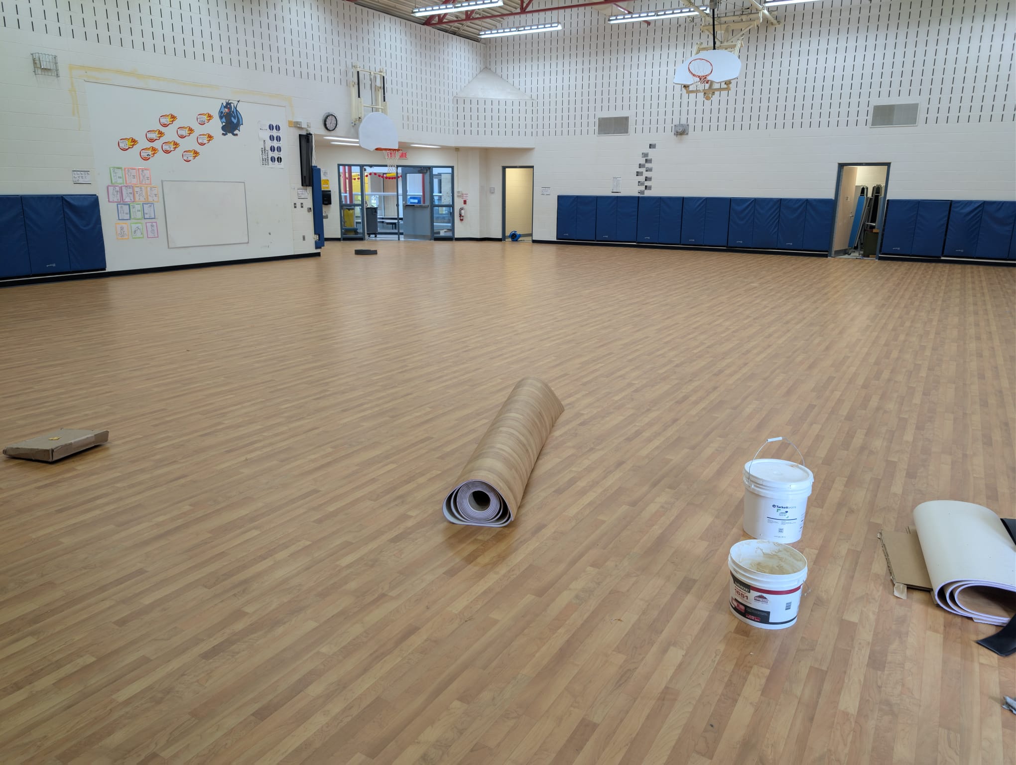 Vinyl flooring installation detail